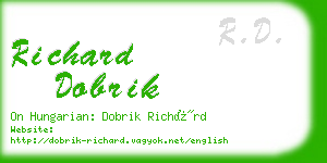 richard dobrik business card